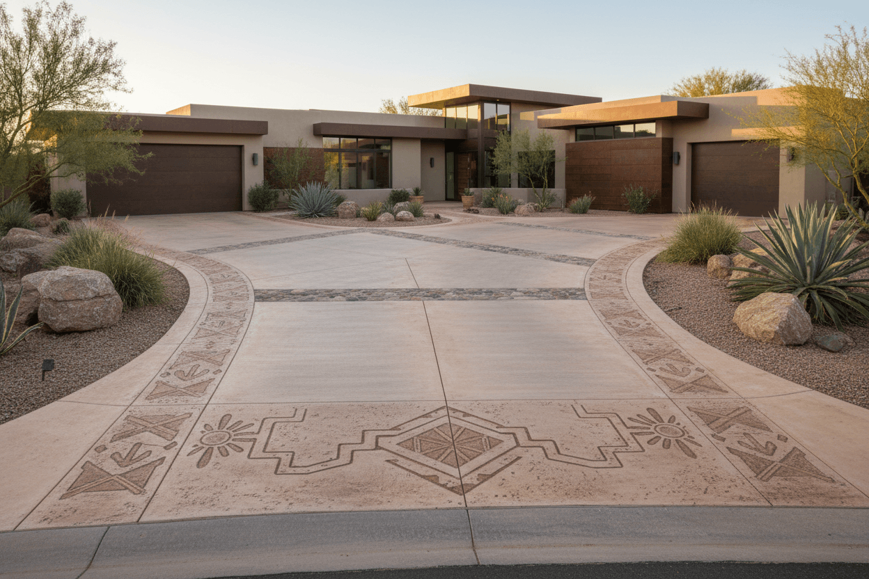 Stamped Concrete Pool Deck