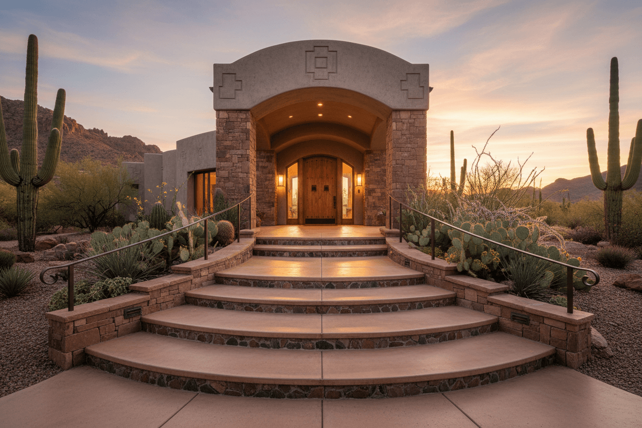 Custom Concrete Entryway