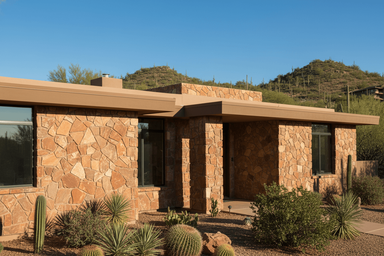 Completed masonry project