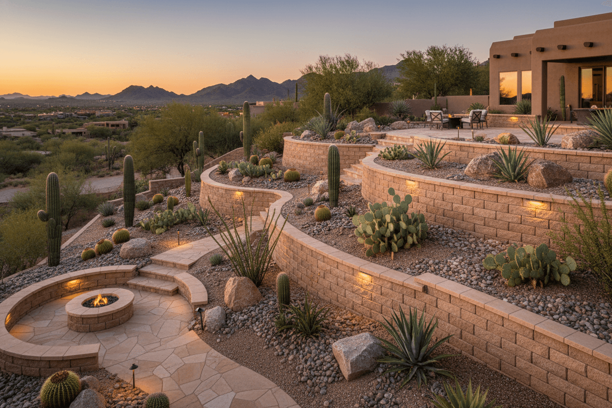 Terraced Retaining Wall